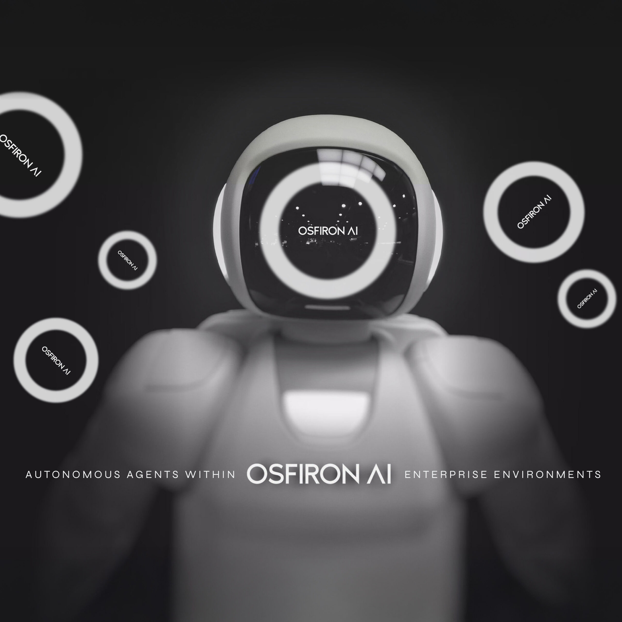 Logo and brand identity design for Osfiron, an AI-driven cybersecurity startup. Being a future-facing tech brand, the identity blends minimal aesthetics with subtle strength - reflecting precision, intelligence, and trust. Minimal and neat design.