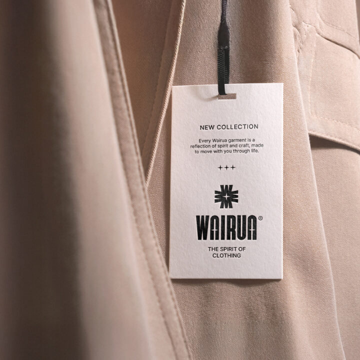 Black and white logo and brand identity for luxury fashion identity system.