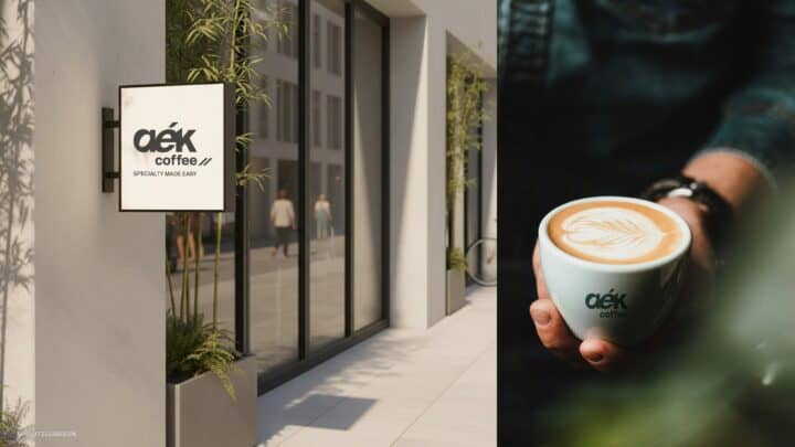 Minimal brand identity for a specialty cafe