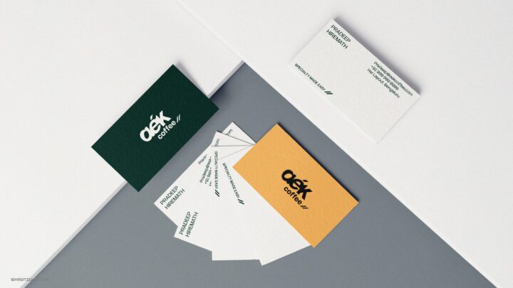Minimal brand identity for a specialty cafe
