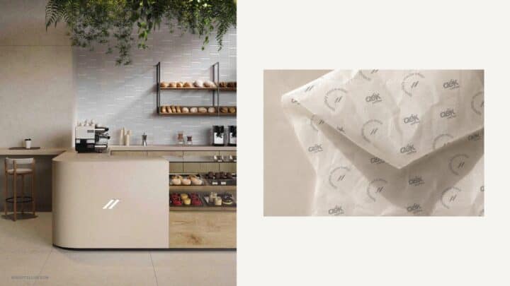 Minimal brand identity for a specialty cafe