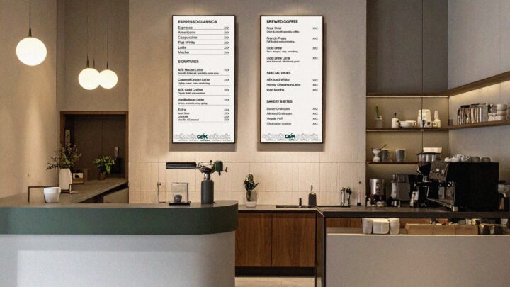 Minimal brand identity for a specialty cafe